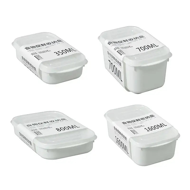 Refrigerator Large Capacity White Crisper Box Kitchen Storage Refrigerator Food Storage Container Store Keep Fresh Food Seal Box