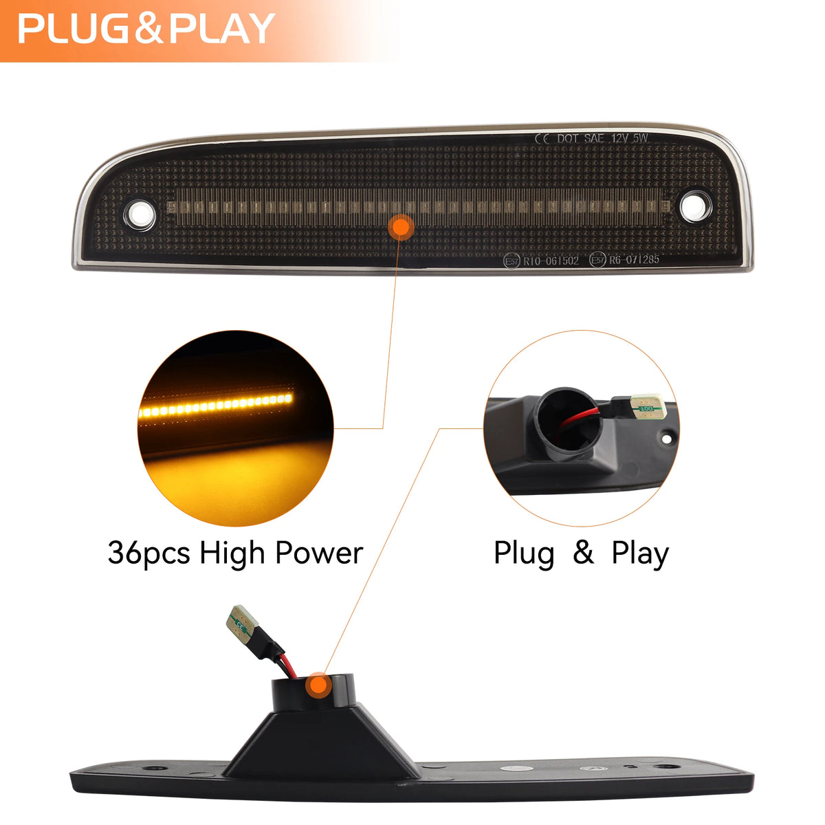 2PCS High Quality Amber LED  Side Marker Lights for Jeep Cherokee All Models 97-01 Front Bumper Accessory Indicator Lamps