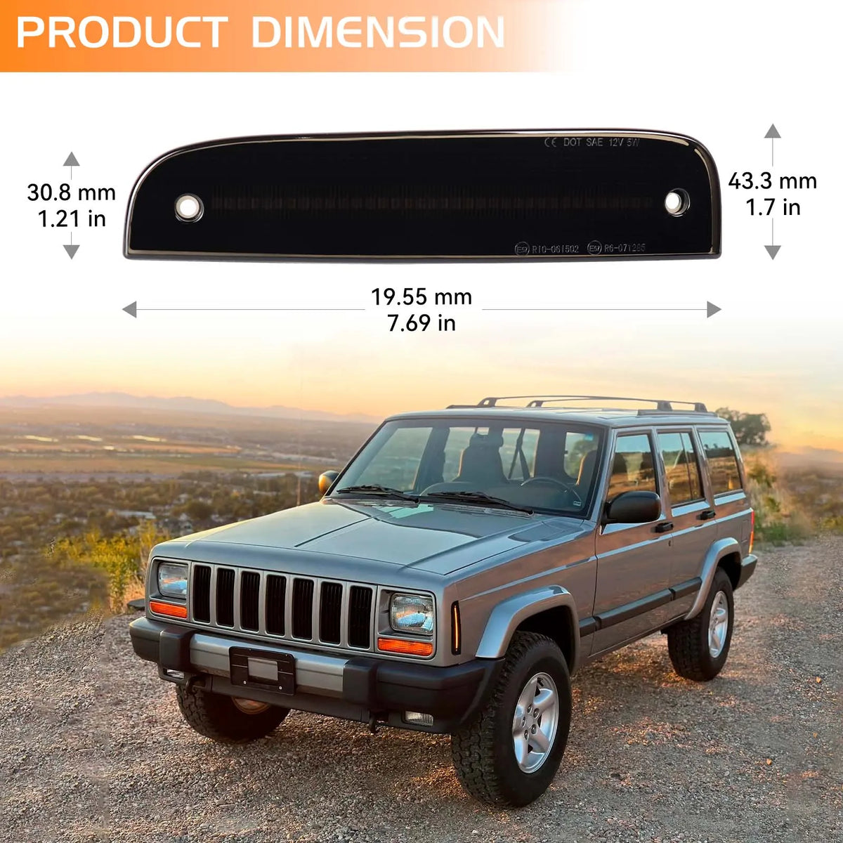 2PCS High Quality Amber LED  Side Marker Lights for Jeep Cherokee All Models 97-01 Front Bumper Accessory Indicator Lamps