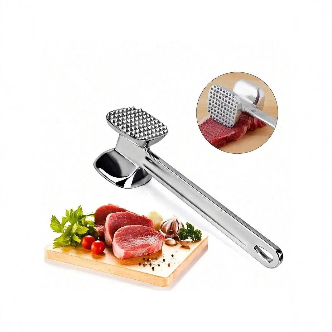 1Pc/Meat Tenderizer Kitchen Meat Hammer Aluminum Alloy Hammer for Steak, Household Solid Double-Sided Meat Tenderizer