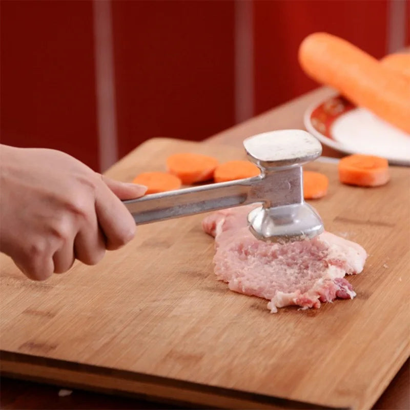 1Pc/Meat Tenderizer Kitchen Meat Hammer Aluminum Alloy Hammer for Steak, Household Solid Double-Sided Meat Tenderizer