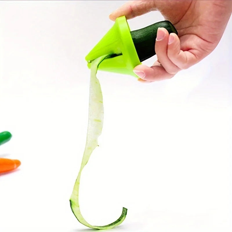 2/4 Pack Vegetable Shredder with Random Colors, Cucumber Peeler, Multifunctional Kitchen Rotary Grater, Creative Spiral Vegetable Cutter