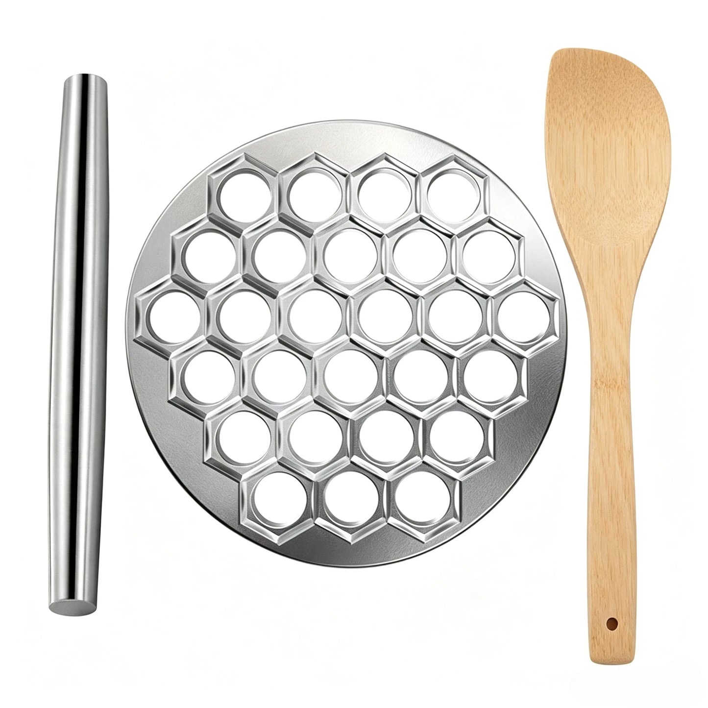 Aluminum Alloy Dumpling Mold 37 Wonton Machine Metal Dumpling Mold Kitchen Dumpling Pressing Tool Simple and Easy To Use
