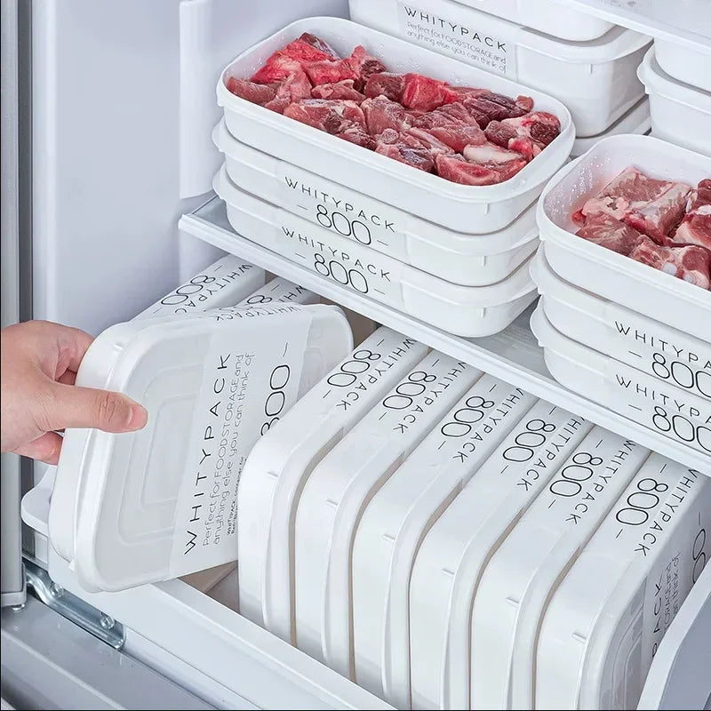 Refrigerator Large Capacity White Crisper Box Kitchen Storage Refrigerator Food Storage Container Store Keep Fresh Food Seal Box