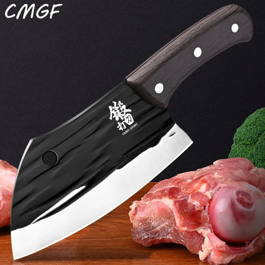 CMGF Forged Knife, Multi-Purpose Save Power Kitchen Knife, Utility Slicing Knife Home Chef Meat and Vegetable Cutting Knife