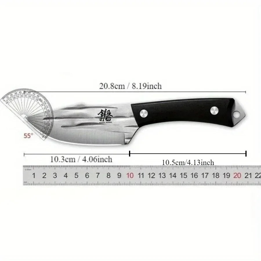 Newly Vintage-Style Professional Boning Knife - Seiko Forged Heavy Duty Butcher Knife for Meat, Kitchen & Travel BBQ