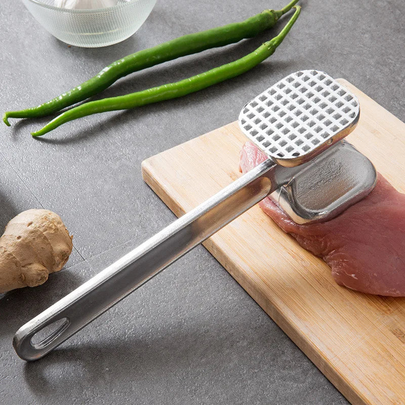 1Pc/Meat Tenderizer Kitchen Meat Hammer Aluminum Alloy Hammer for Steak, Household Solid Double-Sided Meat Tenderizer