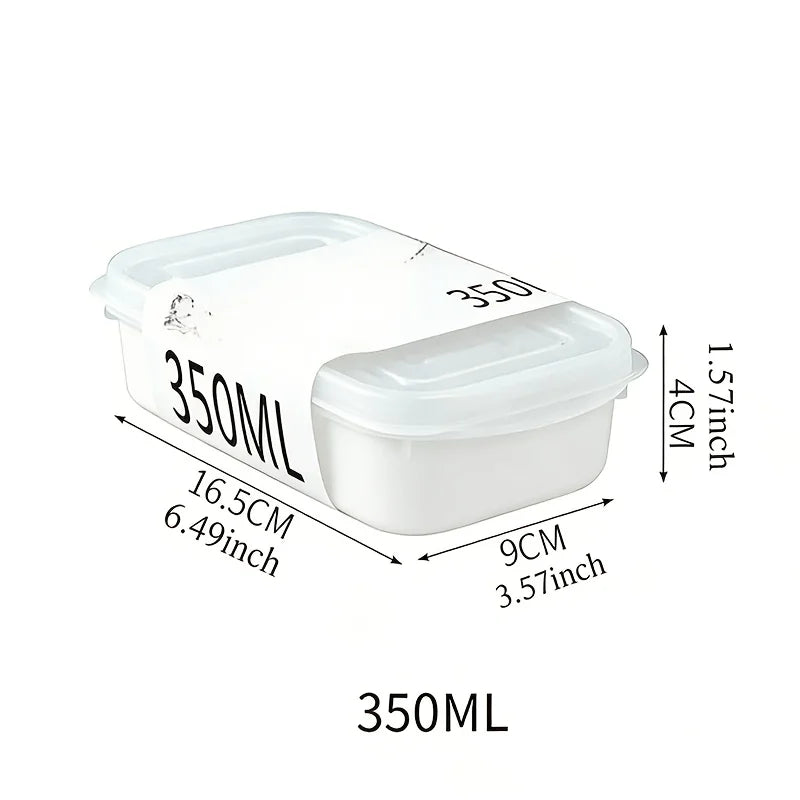 20Pcs(10 Containers+10 Lids) 350ml Airtight Food Boxes, Reusable Fridge Organizers for Fruit, Veg & Meat