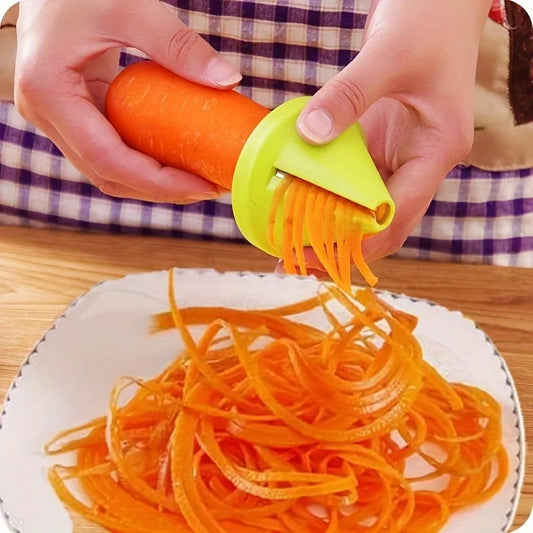 2/4 Pack Vegetable Shredder with Random Colors, Cucumber Peeler, Multifunctional Kitchen Rotary Grater, Creative Spiral Vegetable Cutter