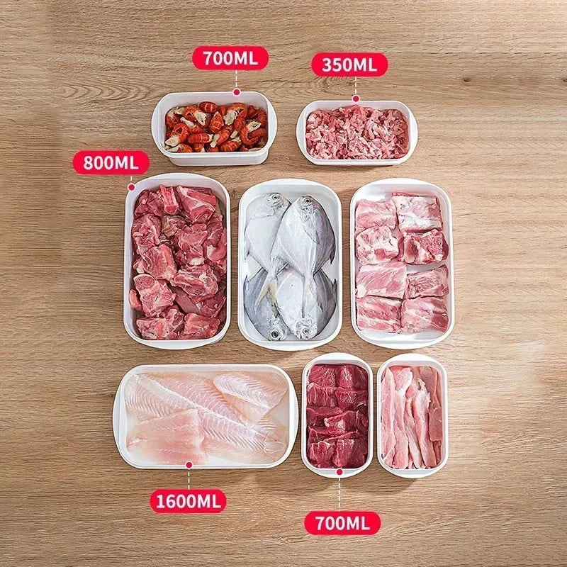 Refrigerator Large Capacity White Crisper Box Kitchen Storage Refrigerator Food Storage Container Store Keep Fresh Food Seal Box