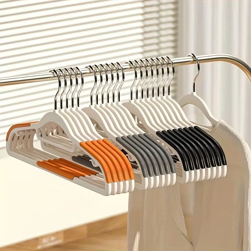 30pack (10 Velvet Hangers and 20 Clips), Heavy-duty Anti Slip Hanger for Wardrobe Organization,Various Color of Household Hanger