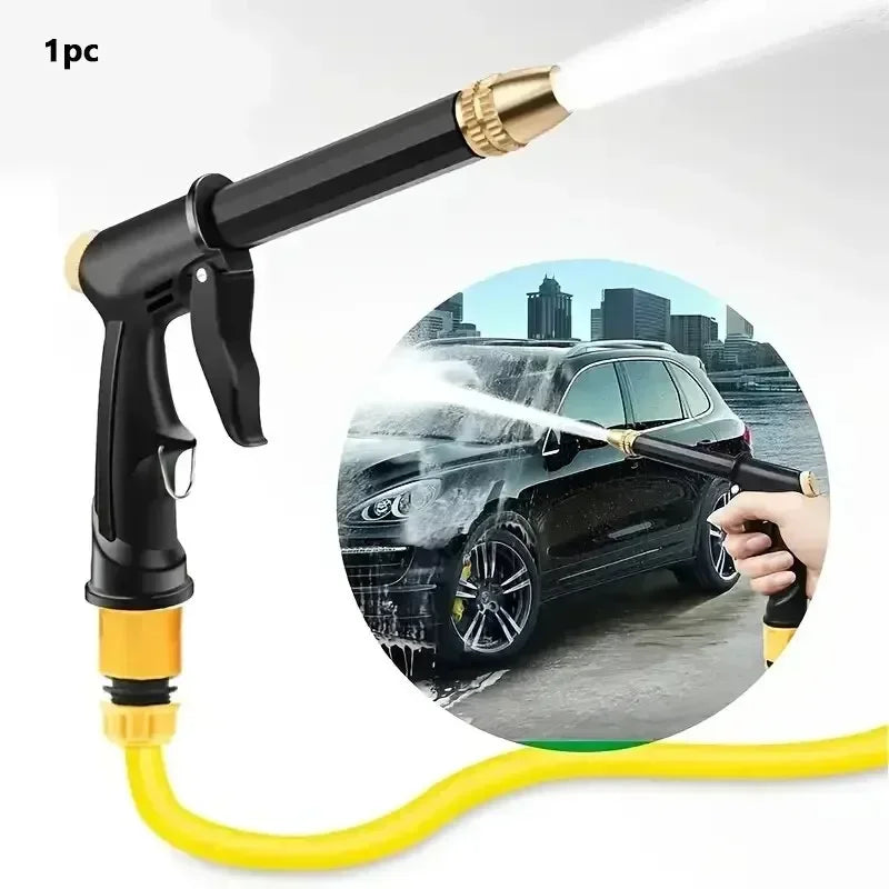 1 boquilla de manguera de agua portátil de alta presión - Pulverizador ajustable para jardín, lavado de coches y herramientas de limpieza de mascotas