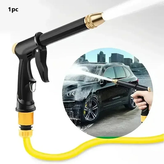 1 boquilla de manguera de agua portátil de alta presión - Pulverizador ajustable para jardín, lavado de coches y herramientas de limpieza de mascotas