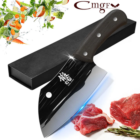 Forged sharp kitchen knife stainless steel meat slicing knife household kitchen chopping knife dual-purpose knife