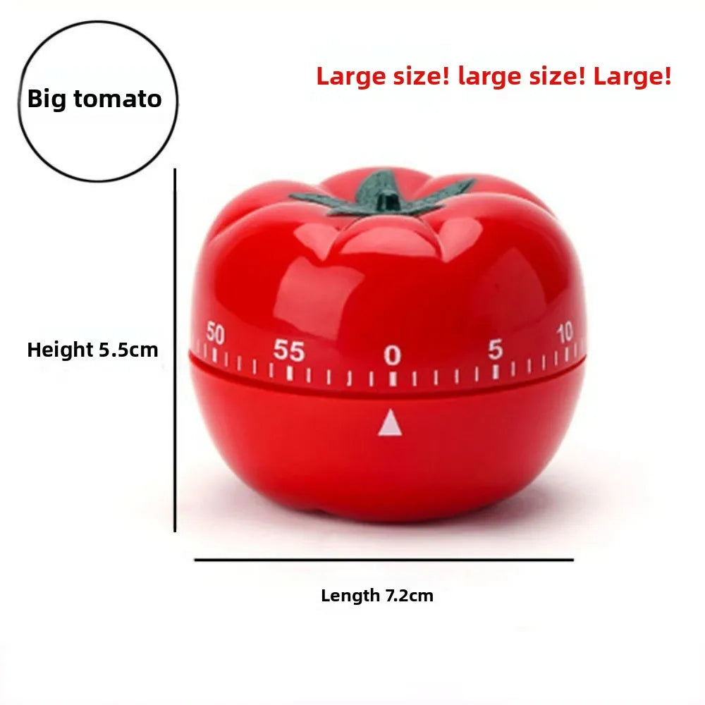 Mechanical Timer Large&Small Sizes - Visual Countdown Timer for Baking Cooking Tomato&Daily Reminder Manual Wind-Up Alarm Clock