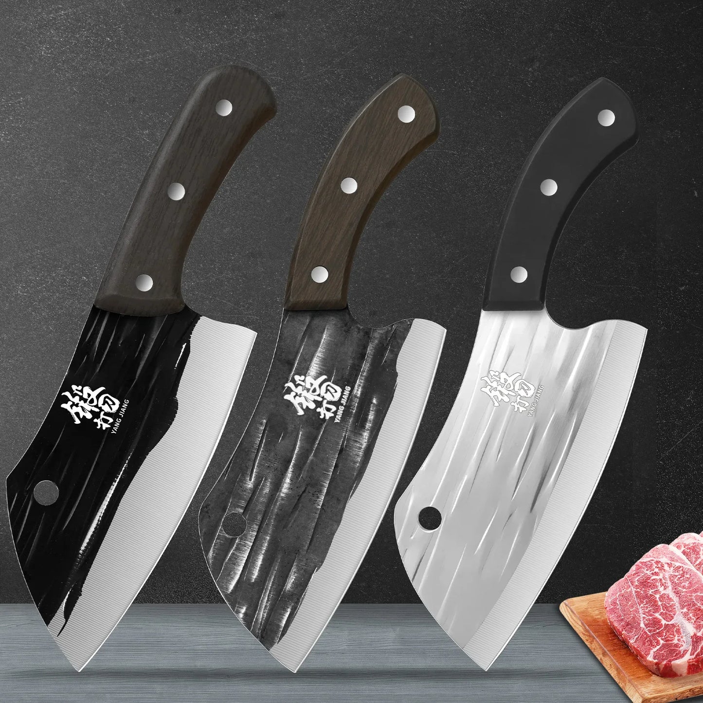 Forged sharp kitchen knife stainless steel meat slicing knife household kitchen chopping knife dual-purpose knife