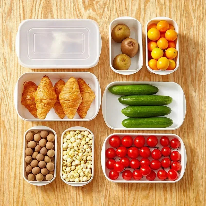Refrigerator Large Capacity White Crisper Box Kitchen Storage Refrigerator Food Storage Container Store Keep Fresh Food Seal Box