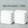 20Pcs(10 Containers+10 Lids) 350ml Airtight Food Boxes, Reusable Fridge Organizers for Fruit, Veg & Meat