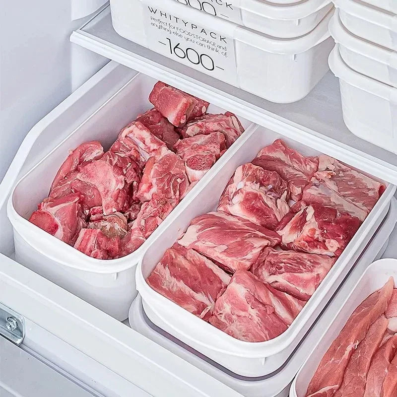 Refrigerator Large Capacity White Crisper Box Kitchen Storage Refrigerator Food Storage Container Store Keep Fresh Food Seal Box
