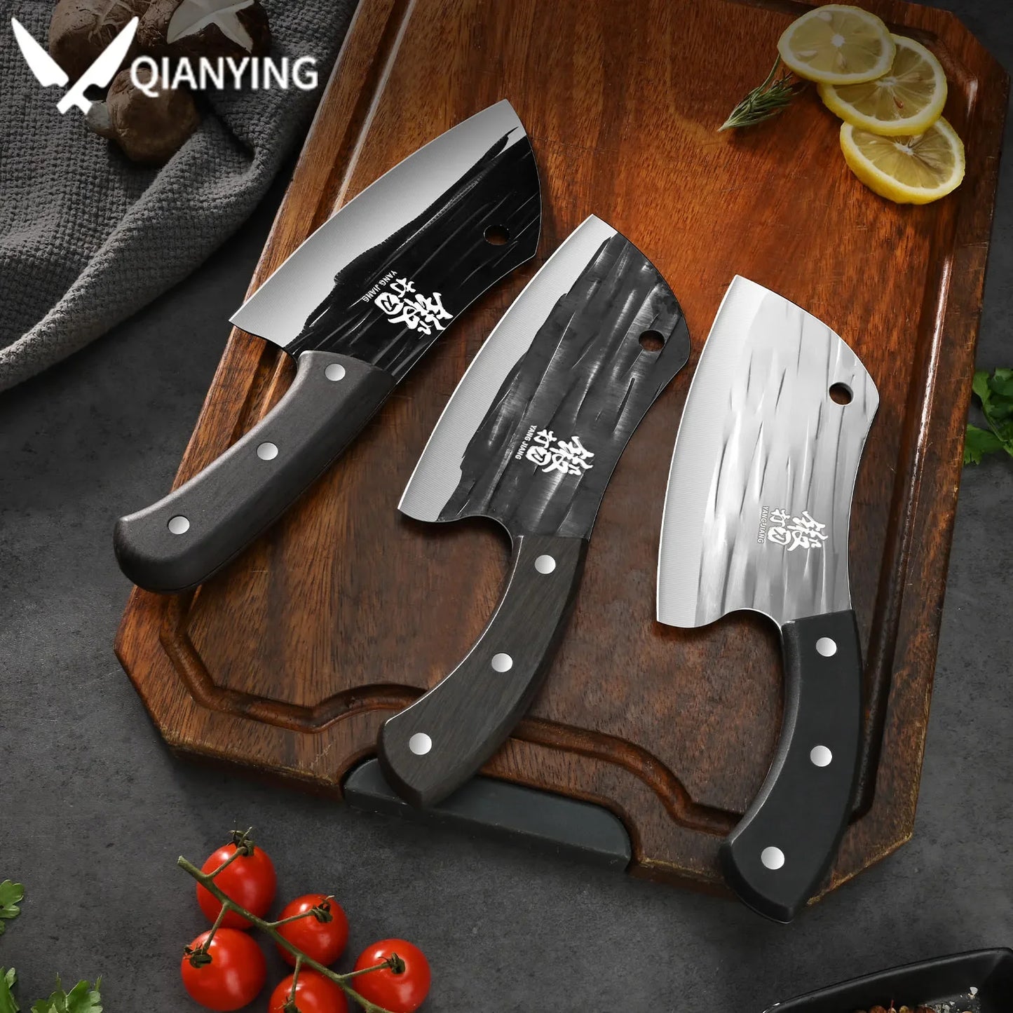 Forged sharp kitchen knife stainless steel meat slicing knife household kitchen chopping knife dual-purpose knife