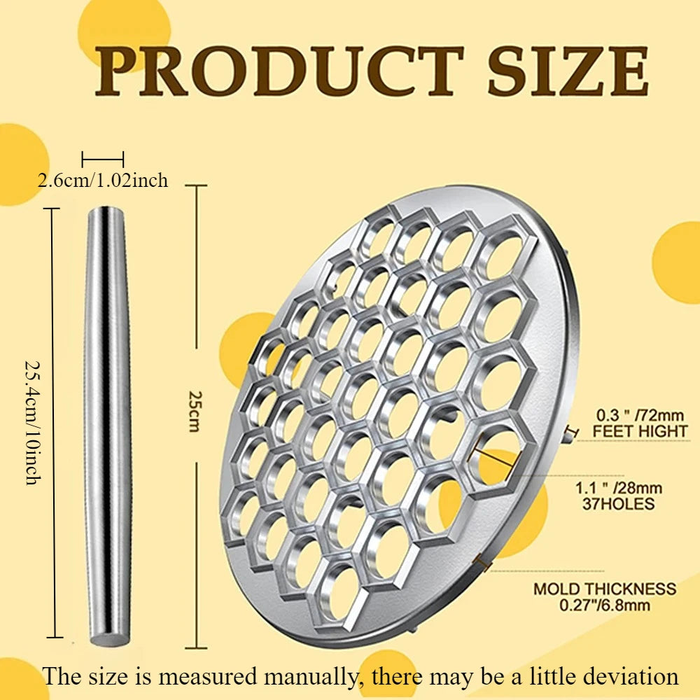 Aluminum Alloy Dumpling Mold 37 Wonton Machine Metal Dumpling Mold Kitchen Dumpling Pressing Tool Simple and Easy To Use