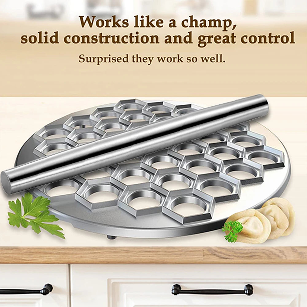Aluminum Alloy Dumpling Mold 37 Wonton Machine Metal Dumpling Mold Kitchen Dumpling Pressing Tool Simple and Easy To Use