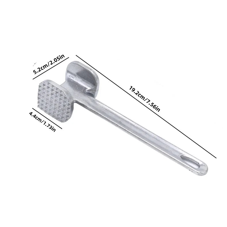 1Pc/Meat Tenderizer Kitchen Meat Hammer Aluminum Alloy Hammer for Steak, Household Solid Double-Sided Meat Tenderizer