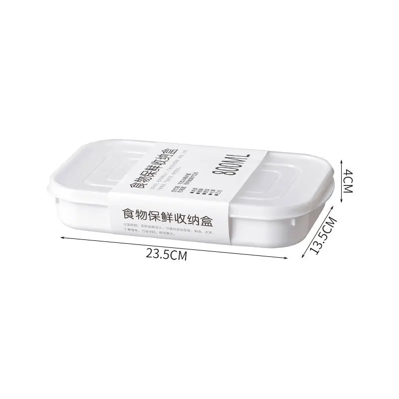 Refrigerator Large Capacity White Crisper Box Kitchen Storage Refrigerator Food Storage Container Store Keep Fresh Food Seal Box